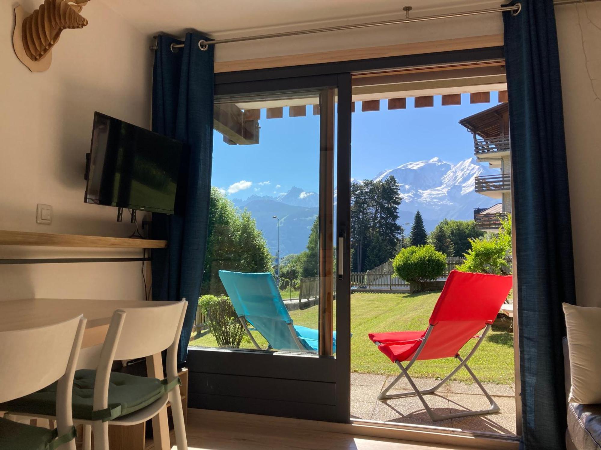 La Marmotte: Vue Mont Blanc, Terrasse, Parking Apartment Combloux Exterior photo