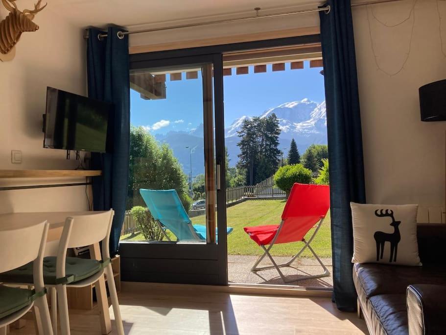 La Marmotte: Vue Mont Blanc, Terrasse, Parking Apartment Combloux Exterior photo