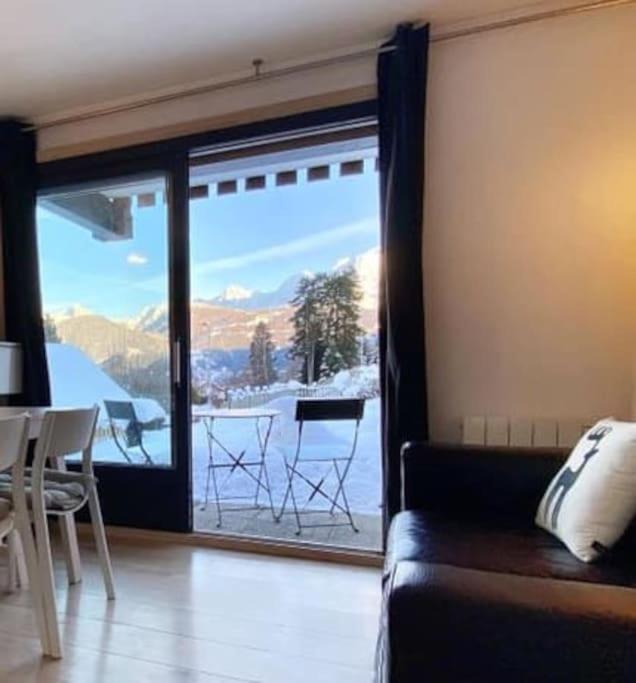 La Marmotte: Vue Mont Blanc, Terrasse, Parking Apartment Combloux Exterior photo