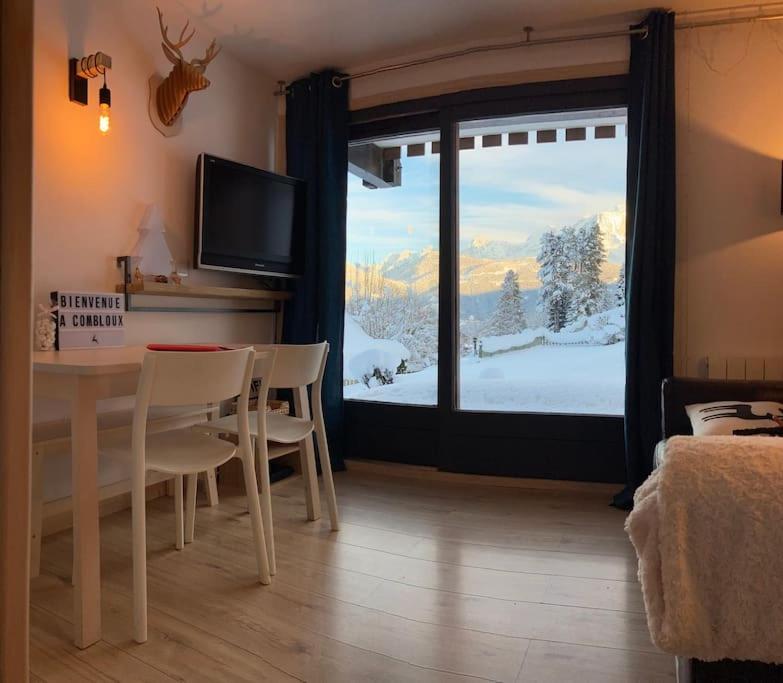 La Marmotte: Vue Mont Blanc, Terrasse, Parking Apartment Combloux Exterior photo