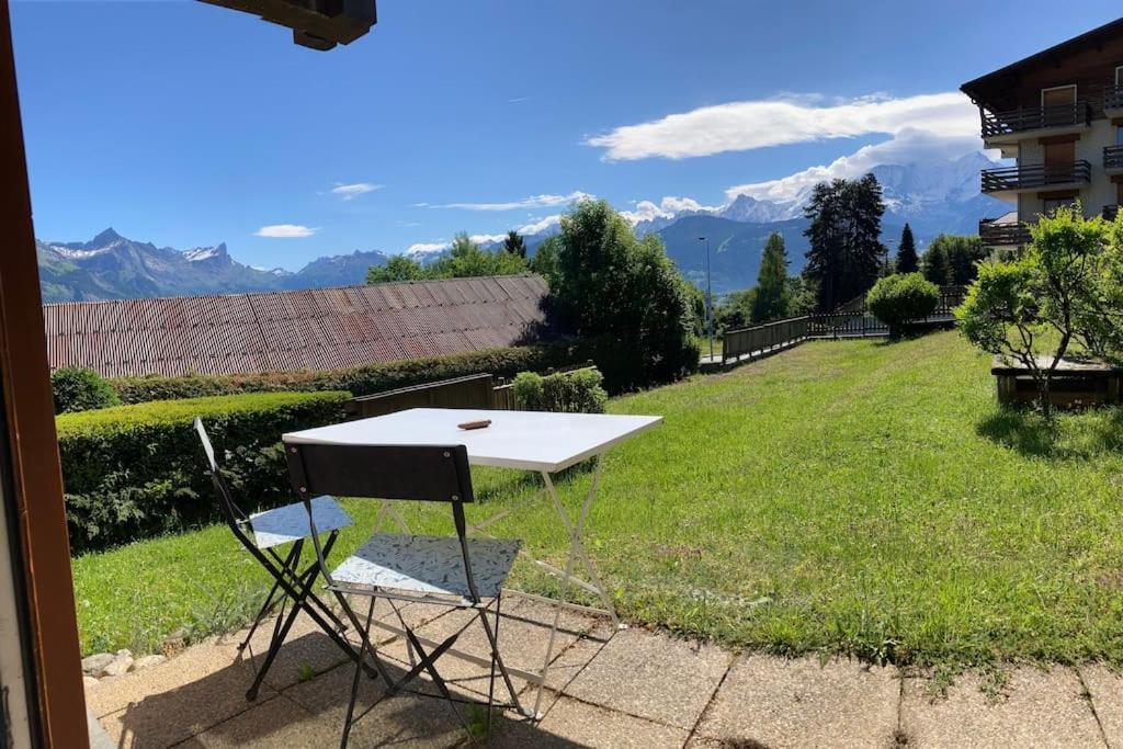 La Marmotte: Vue Mont Blanc, Terrasse, Parking Apartment Combloux Exterior photo