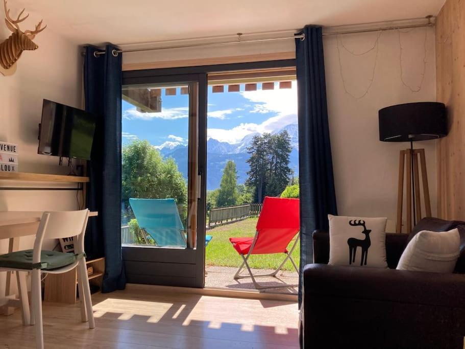 La Marmotte: Vue Mont Blanc, Terrasse, Parking Apartment Combloux Exterior photo